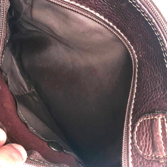 Lanchas Paris Brown Leather Crossbody - Picture 7 of 12